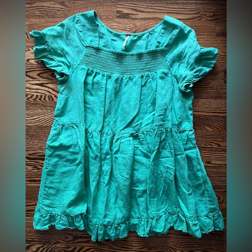 Free People Teal Sadie Tunic